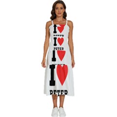 I Love Peter Sleeveless Shoulder Straps Boho Dress by ilovewhateva