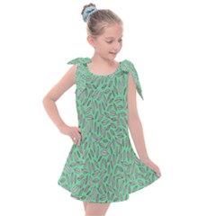 Leaves-015 Kids  Tie Up Tunic Dress by nateshop