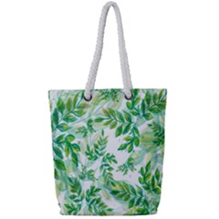 Leaves-37 Full Print Rope Handle Tote (small) by nateshop