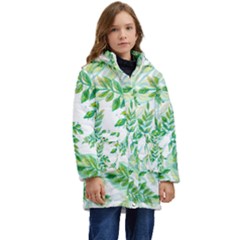 Leaves-37 Kid s Hooded Longline Puffer Jacket by nateshop