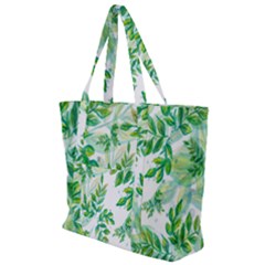 Leaves-37 Zip Up Canvas Bag by nateshop