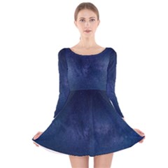 Space-01 Long Sleeve Velvet Skater Dress by nateshop