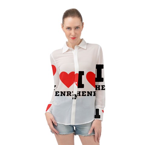I Love Henry Long Sleeve Chiffon Shirt by ilovewhateva