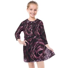 Rose Mandala Kids  Quarter Sleeve Shirt Dress by MRNStudios