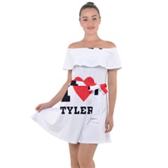 I Love Tyler Off Shoulder Velour Dress by ilovewhateva