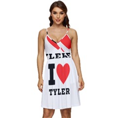 I Love Tyler V-neck Pocket Summer Dress  by ilovewhateva