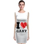I love gary Sleeveless Velvet Midi Dress