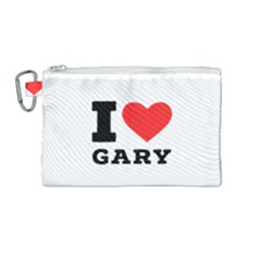 I Love Gary Canvas Cosmetic Bag (medium) by ilovewhateva