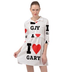 I Love Gary Mini Skater Shirt Dress