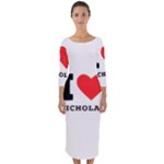 I love nicholas Quarter Sleeve Midi Bodycon Dress