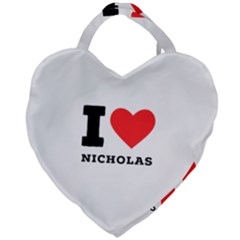 I Love Nicholas Giant Heart Shaped Tote by ilovewhateva
