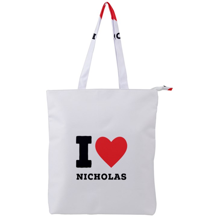 I love nicholas Double Zip Up Tote Bag