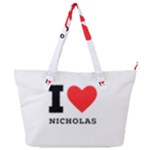 I love nicholas Full Print Shoulder Bag