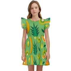 Fruit Tropical Pattern Design Art Kids  Winged Sleeve Dress by danenraven