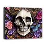 Skull Bones Deluxe Canvas 20  x 16  (Stretched)