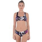 Skull Bones Criss Cross Bikini Set