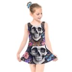 Skull Bones Kids  Skater Dress Swimsuit
