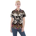 Skull Bones Women s Short Sleeve Pocket Shirt