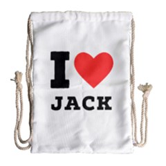 I Love Jack Drawstring Bag (large) by ilovewhateva