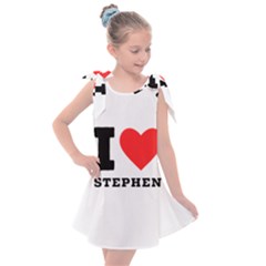 I Love Stephen Kids  Tie Up Tunic Dress by ilovewhateva