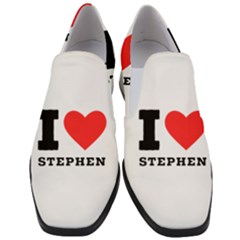 I Love Stephen Women Slip On Heel Loafers by ilovewhateva