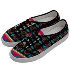 Abstract Art Pattern Design Vintage Men s Classic Low Top Sneakers