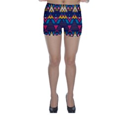Pattern Colorful Aztec Skinny Shorts