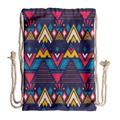 Pattern Colorful Aztec Drawstring Bag (large)