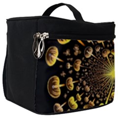 Mushroom Fungus Gold Psychedelic Make Up Travel Bag (big) by Ravend