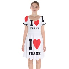 I Love Frank Short Sleeve Bardot Dress by ilovewhateva