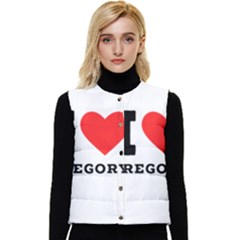 I Love Gregory Women s Short Button Up Puffer Vest by ilovewhateva