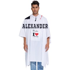 I Love Alexander Men s Hooded Rain Ponchos