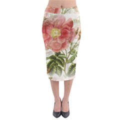 Flowers-102 Midi Pencil Skirt