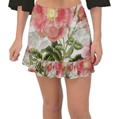 Flowers-102 Fishtail Mini Chiffon Skirt