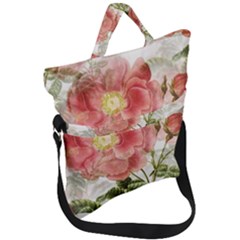 Flowers-102 Fold Over Handle Tote Bag