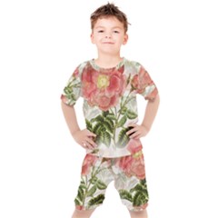 Flowers-102 Kids  Tee And Shorts Set