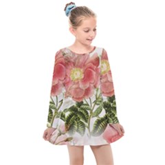 Flowers-102 Kids  Long Sleeve Dress