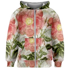 Flowers-102 Kids  Zipper Hoodie Without Drawstring