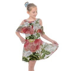 Flowers-102 Kids  Shoulder Cutout Chiffon Dress