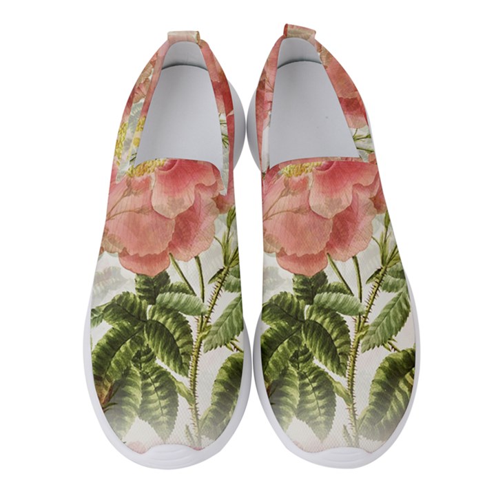 Flowers-102 Women s Slip On Sneakers