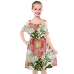 Flowers-102 Kids  Cut Out Shoulders Chiffon Dress