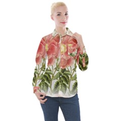 Flowers-102 Women s Long Sleeve Pocket Shirt