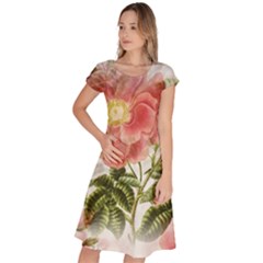 Flowers-102 Classic Short Sleeve Dress