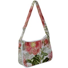 Flowers-102 Zip Up Shoulder Bag