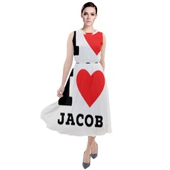 I Love Jacob Round Neck Boho Dress by ilovewhateva