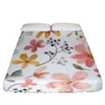 Flowers-107 Fitted Sheet (Queen Size)
