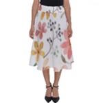 Flowers-107 Perfect Length Midi Skirt