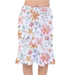 Flowers-107 Short Mermaid Skirt