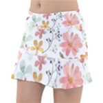 Flowers-107 Classic Tennis Skirt