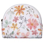 Flowers-107 Horseshoe Style Canvas Pouch